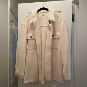 Old Navy fuzzy shacket